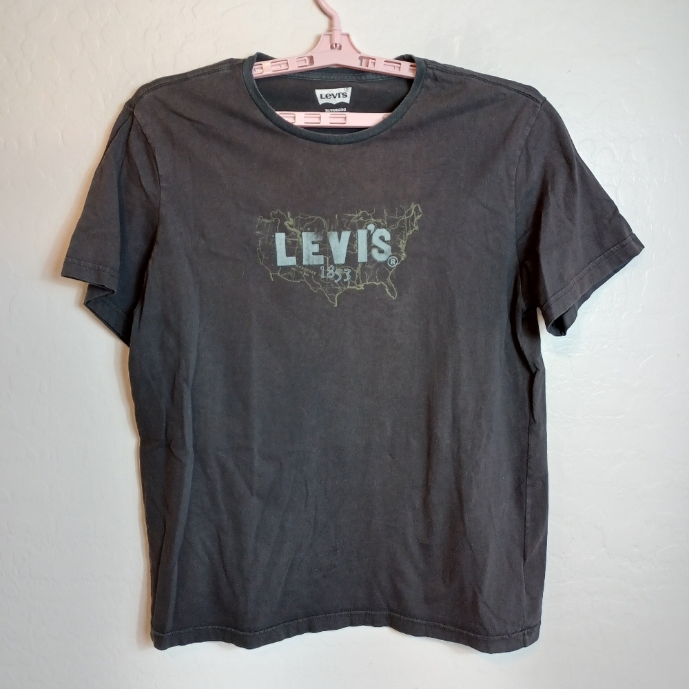 Levi's Shirt 1853 Men's Short Sleeve XL Black